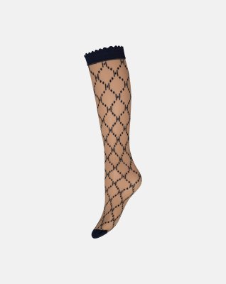 Strømper "knee high" | Polyamid | Mørk-Navy -Hype the Detail