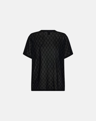 T-shirt "oversize mesh" | Polyamid | Sort -Hype the Detail