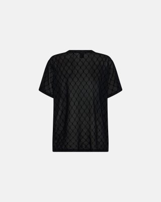 T-shirt "oversize mesh" | Polyamid | Sort