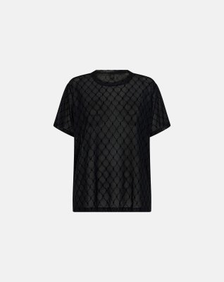 T-shirt "oversize mesh" | Polyamid | Sort -Hype the Detail