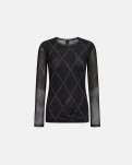 Bluse "mesh" | Polyester | Sort -Hype the Detail