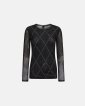 Bluse "mesh" | Polyester | Sort - Hype the Detail