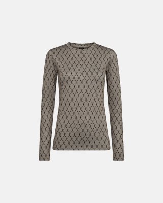 Bluse "logo" | Polyester | Sand