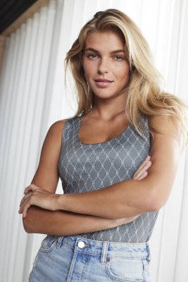 Top "logo" | Polyester | Grå