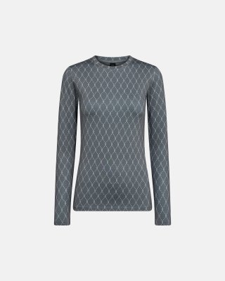 Bluse "logo" | Polyester | Grå