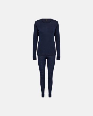 Langt undertøjssæt | 100% uld | Navy