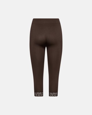 Capri leggings "seamless" | Polyamid | Brun