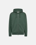 Hoodie "zip" | Bomuld | Grøn -Resteröds