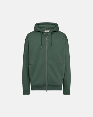 Hoodie "zip" | Bomuld | Grøn