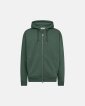 Hoodie "zip" | Bomuld | Grøn - Resteröds