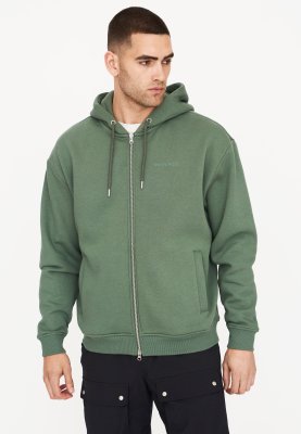 Hoodie "zip" | Bomuld | Grøn