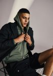 Hoodie "zip" | Bomuld | Grøn -Resteröds