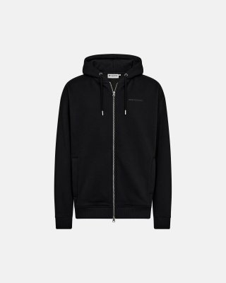 Hoodie "zip" | Bomuld | Sort