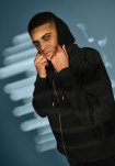 Hoodie "zip" | Bomuld | Sort -Resteröds
