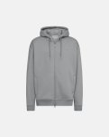 Hoodie "zip" | Bomuld | Lys grå -Resteröds