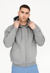 Hoodie "zip" | Bomuld | Lys grå -Resteröds