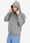 Hoodie "zip" | Bomuld | Lys grå -Resteröds