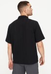 Kortærmet skjorte "kirk" | Polyester | Sort -Resteröds
