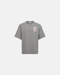 T-shirt m. print "dev" | 100% bomuld | Grå -Resteröds