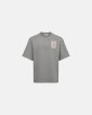 T-shirt m. print "dev" | 100% bomuld | Grå - Resteröds