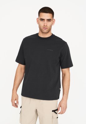 T-shirt m. print "tas" | 100% bomuld | Sort