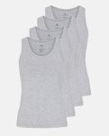 Tanktop 4-pak | Bambusviskose | Grå melange -JBS of Denmark Women