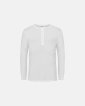 Langærmet t-shirt "grandad" | 100% økologisk bomuld | Hvid - Resteröds