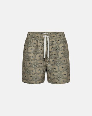 Badeshorts "willy" | 100% polyester | Grå m. mønster