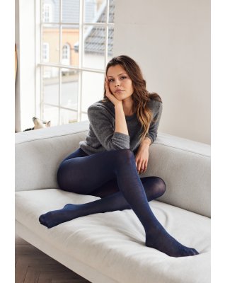 Strømpebukser "merino" | Merino uld 100 denier | Navy -Decoy