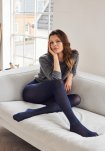 Strømpebukser "merino" | Merino uld 100 denier | Navy -Decoy