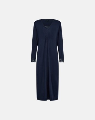 Lang natkjole | Bambusviskose | Navy -Decoy