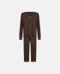 Pyjamas sæt m. blonde | Bambusviskose | Brun - Decoy