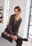 Pyjamas sæt m. blonde | Bambusviskose | Brun -Decoy