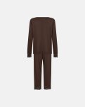 Pyjamas sæt m. blonde | Bambusviskose | Brun -Decoy