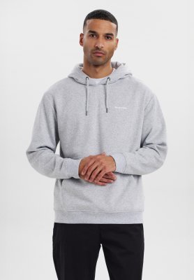 Hoodie m. logo | Bomuld | Lys grå