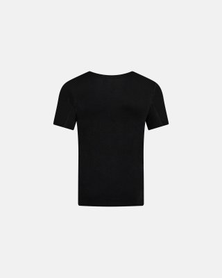 T-shirt "sweat proof" v-neck | Økologisk bambusviskose | Sort