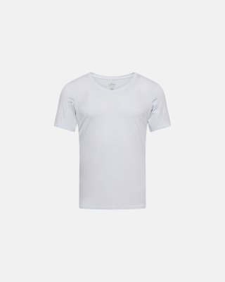 T-shirt "sweat proof" v-neck| Økologisk bambusviskose | Hvid