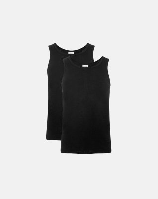 Tanktop 2-pak | 100% økologisk bomuld | Sort -Resteröds