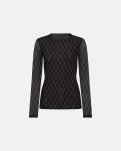 Bluse "mesh" | Polyester | Sort -Hype the Detail