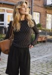Bluse "mesh" | Polyester | Sort -Hype the Detail