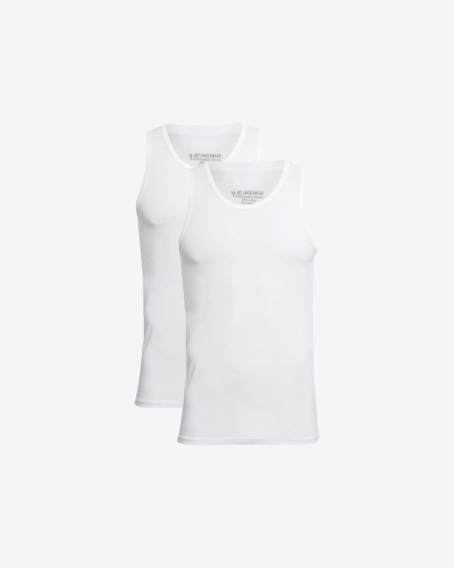 Tanktop 2-pak | Bambusviskose | Hvid