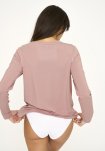 Langærmet t-shirt | Bambusviskose | Mørk rosa -JBS of Denmark Women