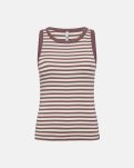 Tanktop "rib"  | Bambusviskose | Mørk rosastribet -JBS of Denmark Women
