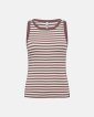 Tanktop "rib"  | Bambusviskose | Mørk rosastribet - JBS of Denmark Women