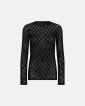 Bluse "mesh" | Sort m. sølv - Hype the Detail