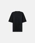 Sweat t-shirt "oversize" | Sort m. flockprint -Hype the Detail