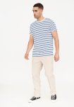 T-shirt "o-neck" | Bambusviskose | Blåstribet -Resteröds