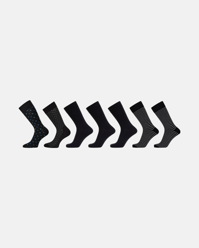 Strømper 7-pak | Bambusviskose | Sort