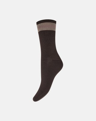 Ankelstrømper 3-pak, Bambusviskose, Grå/brun