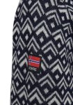 Pullover 'strik' | 100% uld | Navy/grå -Dovre